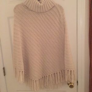 Cream poncho